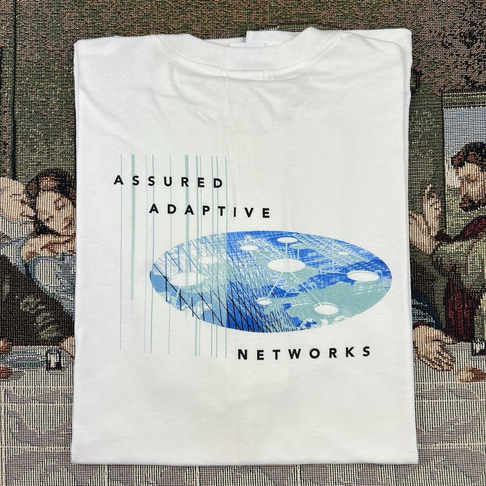 Vintage 90s Art T Shirt 2XL Obscure Tech Apple‎ White Ciena